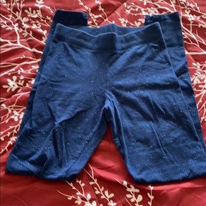 PINK Blue leggings with white flecks